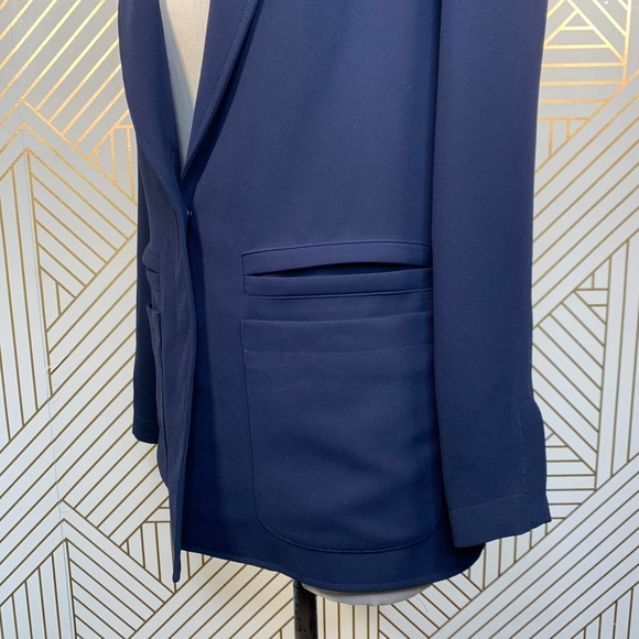 Rachel Comey Andes Blazer in Navy Blue Georgette - Picture 7 of 12